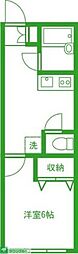 ウィング三軒茶屋 1Kの間取図画像