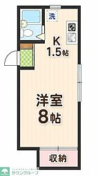 ヘーベル千歳台 ワンルームの間取図画像