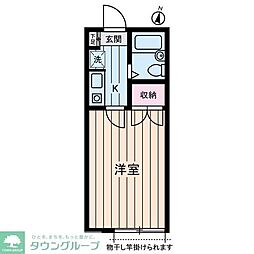 スタジオフジタ 1Kの間取図画像