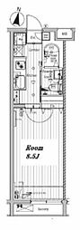 メイクスデザイン用賀 1Kの間取図画像
