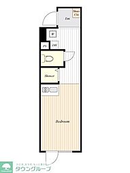 HW.HILLS2 ワンルームの間取図画像