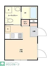 brightanna ワンルームの間取図画像