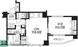 クリオ渋谷ラモード 1LDKの間取図画像