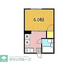 千和ハイツ 1Kの間取図画像