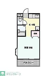 アネックス中和泉 1Kの間取図画像
