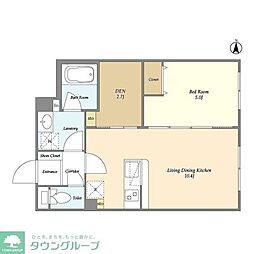 ウェルスクエアイズム下北沢ＷＥＳＴ 1階1SLDKの間取り
