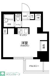 ディークラディアイヴァン初台 ワンルームの間取図画像