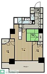 エルザ世田谷ザ・タワーA棟 3LDKの間取図画像