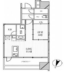 GRANPASEO明大前 1LDKの間取図画像