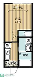 フルセイル経堂 1Kの間取図画像
