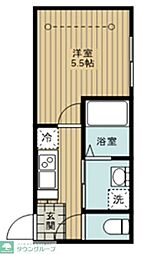 フルセイル経堂 1Kの間取図画像