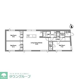 スタイリオ桜新町 3LDKの間取図画像
