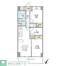 KDXレジデンス二子玉川 3LDKの間取図画像