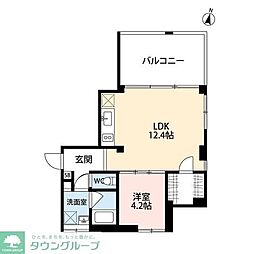 砧4丁目プロジェクト 1LDKの間取図画像