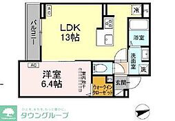 セレスティア祖師谷 1LDKの間取図画像