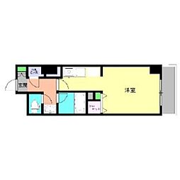 HF駒沢公園レジデンスTOWER ワンルームの間取図画像