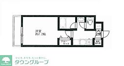 HF駒沢公園レジデンスTOWER 1Kの間取図画像