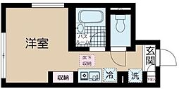 ラフィネ芦花公園B ワンルームの間取図画像