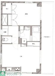 マートルコート調布第2 1LDKの間取図画像