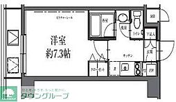 HF駒沢公園レジデンスTOWER 1Kの間取図画像