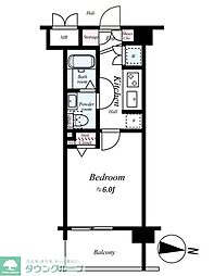 ステージグランデ三軒茶屋アジールコート 1Kの間取図画像