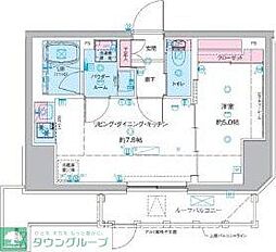 ジェノヴィア桜上水2 1DKの間取図画像