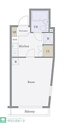 カテリーナ経堂 1Kの間取図画像