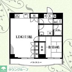 プルミエル千歳 1LDKの間取図画像