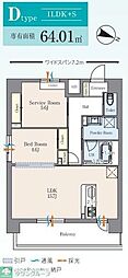世田谷区給田3丁目マンション 1SLDKの間取図画像
