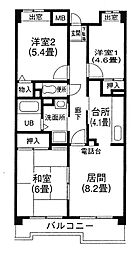グランヒル 3LDKの間取図画像