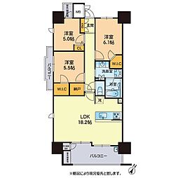 サンメゾン水前寺駅前ゲート 3SLDKの間取図画像