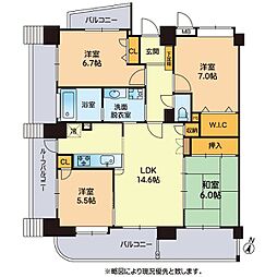ダイアパレスグランデージ大江 3LDKの間取図画像