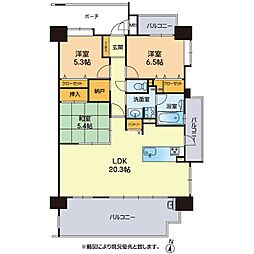 アメイズマンションネオス山鹿中央通 3SLDKの間取図画像