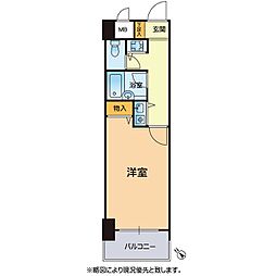 トーカン水前寺キャステール 1Kの間取図画像