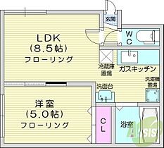 フォーチュネイトフィールド  ｜ 北海道札幌市北区北三十四条西6丁目（賃貸マンション1LDK・3階・30.11㎡） その2