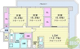 北海道札幌市北区北六条西6丁目2-1（賃貸マンション3LDK・14階・69.96㎡） その2