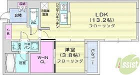 北海道札幌市北区北十七条西5丁目（賃貸マンション1LDK・4階・43.16㎡） その2