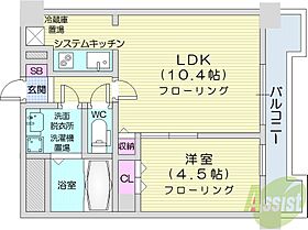 UURコート札幌北三条  ｜ 北海道札幌市中央区北三条東3丁目（賃貸マンション1LDK・6階・35.07㎡） その2