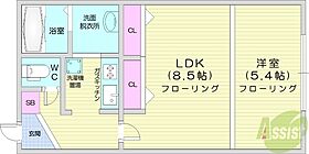 ゼスティ医大前  ｜ 北海道札幌市中央区南四条西16丁目（賃貸マンション1LDK・2階・34.78㎡） その2