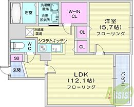 北海道札幌市北区北六条西8丁目（賃貸マンション1LDK・2階・47.88㎡） その2