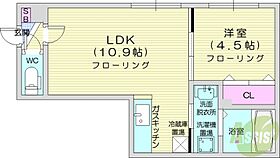 北海道札幌市東区北二十二条東15丁目（賃貸マンション1LDK・1階・34.27㎡） その2