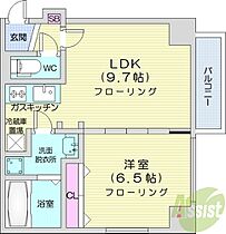 円山シャトー桂和坂下  ｜ 北海道札幌市中央区南二条西27丁目（賃貸マンション1LDK・2階・39.22㎡） その2