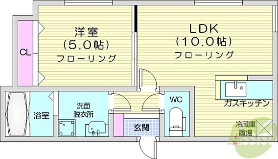 プレステージ中島公園_間取り_0