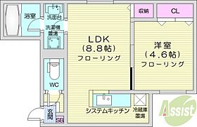 アズールVI  ｜ 北海道札幌市中央区大通西17丁目（賃貸マンション1LDK・2階・31.88㎡） その2