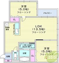 北海道札幌市東区北十九条東16丁目（賃貸マンション2LDK・4階・49.65㎡） その2