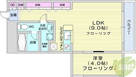 エルピーダ大通  ｜ 北海道札幌市中央区大通西21丁目（賃貸マンション1LDK・5階・40.95㎡） その2