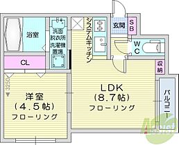 アンタレスL175  ｜ 北海道札幌市中央区南十七条西5丁目（賃貸マンション1LDK・3階・31.22㎡） その2