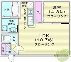 北海道札幌市東区北二十二条東1丁目（賃貸マンション1LDK・3階・34.13㎡） その2