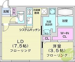 ロイヤルガーデン北6条  ｜ 北海道札幌市中央区北六条西21丁目（賃貸マンション1LDK・4階・32.28㎡） その2