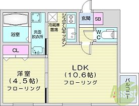 北海道札幌市東区北二十一条東2丁目（賃貸マンション1LDK・3階・36.68㎡） その2